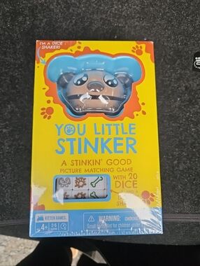 You Little Stinker Matching Dice Game Ages 4+ 2-5 Players w/ Doggy Shaker NEW